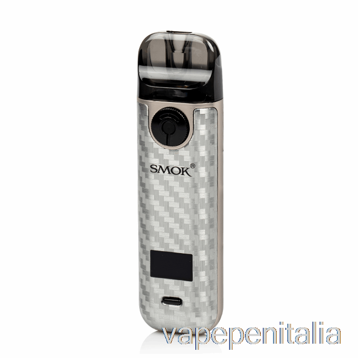 Vape Italia Smok Novo 4 25w Pod Kit Argento In Fibra Di Carbonio